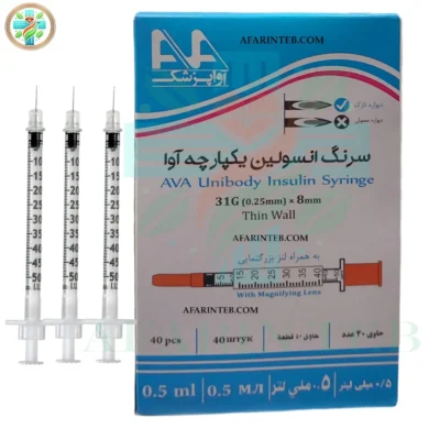 قیمت + خرید سرنگ انسولین نیم (0.5) سی سی آوا